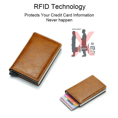 ร้อนปรับแต่งคาร์บอนไฟเบอร์ผู้ถือบัตรกระเป๋าสตางค์ผู้ชาย Rfid สีดำเมจิกพับหนังบางมินิกระเป๋าสตางค์ส่วนบุคคลกระเป๋าเงินขนาดเล็ก