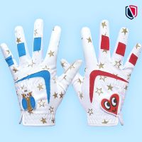 Golf Gear Golf childrens gloves for boys and girls GOLF ball youth genuine sheepskin gloves breathable and wear-resistant left and right hands