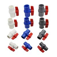 Inner Diameter 20/25/32/40mm PVC Ball Valve 3 Color Optional Slip Plumbing U-PVC Ball Valve Plastic Repair Connector Pipe Switch Plumbing Valves