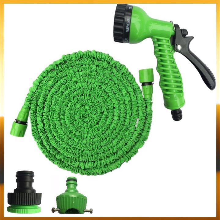 25FT/50FT/100FT Garden Hoses Water Gun Adjustable Nozzle Garden Hose ...