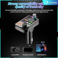 Shiwaki FM Transmitter for Car Bluetooth Easy to Use 11x7x5cm Accessory USB Disk Mic