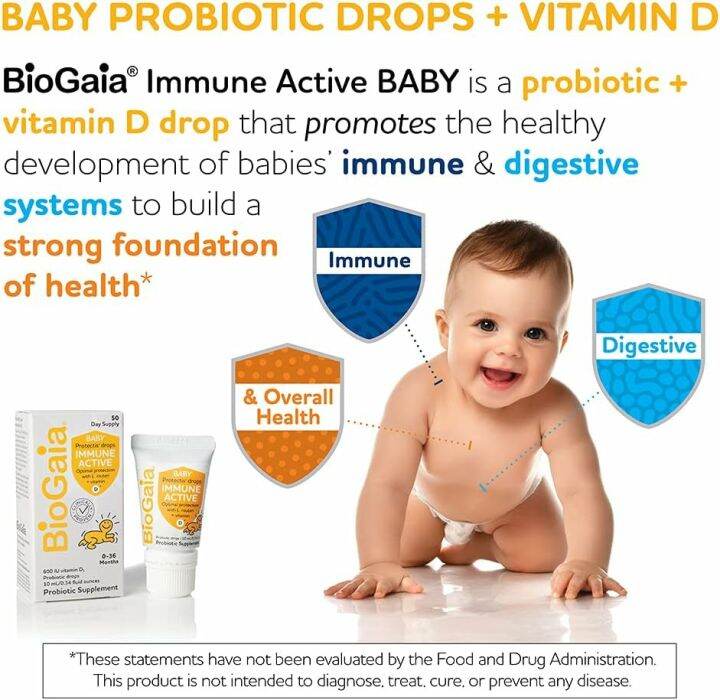 อาหารเสริมโปรไบโอติกผสมวิตามินดี3-แบบน้ำ-สำหรับเด็ก-baby-protectis-drops-immune-active-600-iu-vitamin-d3-10-ml-biogaia