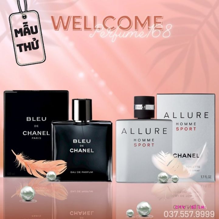 HOT SALE】 [ Mẫu Thử ] Nước Hoa Chanel Bleu Eau De Parfum 10ml Chanel Allure  Pour Homme Nước Hoa Nam Chính Hãng 