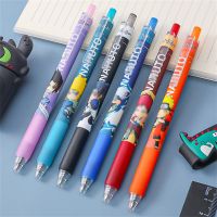 ปากกาอะนิเมะชิ้น/เซ็ตปากกาหมึกเจลแบบกดสีดำ,เครื่องเขียนสำนักงานอุปกรณ์การเรียนปากกาเซ็นชื่อนักเรียนการ์ตูนอนิเมะ1/4