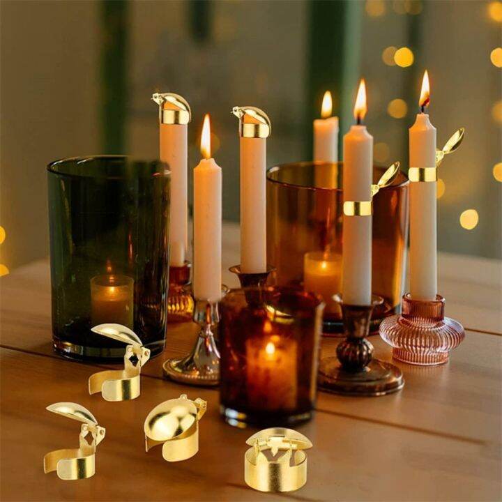 PEANUTAU Golden Silvery Smart Safety Candle Put Out Firefighting Tools