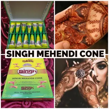 Buy Organic Handmade Temporary Henna Tattoo Mehendi Cones, 23g 25g, Bridal  Tattoo Body Art/dark Maroon/bulk Price Available Online in India - Etsy