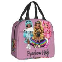 ❀ Custom Rainbow High Dolls Lunch Bag Women Cooler Thermal Insulated Lunch Boxes for Children School lunchbag