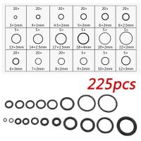 225ชิ้นยางวงแหวนโอริงโอโอริงปะเก็น18ชนิดกันน้ำอุปกรณ์ตกแต่งรถยนต์กันน้ำมัน