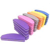 100pcs Sanding Buffer Nail File Mini Block Pedicure Manicure Buffing Polish Lixa Banana Emery Board Lima Nail Gel Accessories