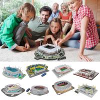 Soccer Stadium Toys Miniature Architecture Stadium Building Puzzles DIY Paper Soccer Club Building Puzzle Kit Christmas Educational Souvenir Toys for Children Teens Babies skilful