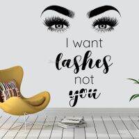 [COD] Eyelashes Extension Custom Wall Stickers Lashes Vinyl Decal Makeup Studio LL2614