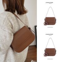 Simple retro summer small bag female 2023 new style foreign style semicircular saddle bag shoulder Messenger 【BYUE】