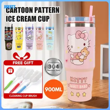 1000ml Sanrio Hello Kitty Kuromi Tumbler Cup Thermal Mug Thermos