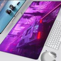 Deskmat Retrowave Synthwave Rubber Mouse Pad Nylon City Durable Desktop Mousepad XXL Large Playmat Gamer Keyboard Mat