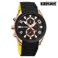 นาฬิกาผู้ชาย Skmei moment beauty fashion men silicone wrist watch runs in 9269 seconds six stitches quartz male students