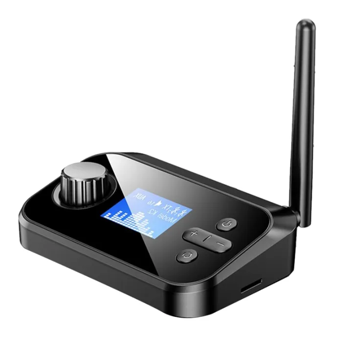 Bluetooth 5.1 Audio Receiver Transmitter 2In1 Fiber Coaxial Wireless Audio Adapter with Screen