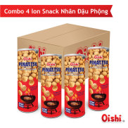 Combo 4 lon Snack Nhân Đậu Phộng Vị Mực Cay - 180gr lon