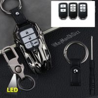 เคสกุญแจรีโมทรถยนต์ Honda Special Sport Style Key Case LED Buckle แข็งแรง ทนทาน เงางาม (Metal Zinc Alloy)  Model ACCORD, CR-V, CIVIC, CIVIC HATCHBACK, CITY  Smart Key 10 Generation 2, 3 และ 4 ปุ่ม