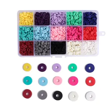 3600Pcs/Box 6Mm Clay Bracelet Beads For Jewelry Making Kit,Flat