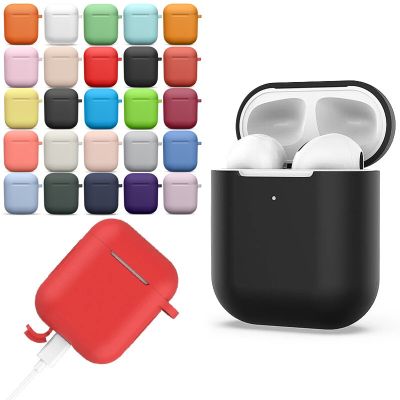 Silicone Case For Apple AirPods 2/1 Wireless Bluetooth Earphone Protective Cover For Airpods 1/2 Charging Box Bags Accessories Headphones Accessories