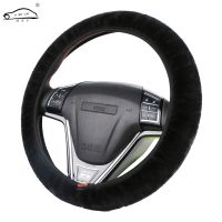 Winter Thicken Short Plush Car Steering Wheel Cover Universal Size Warm Fluffy Steering Wheel id Easy to Install