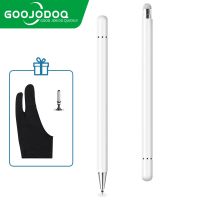 GOOJODOQ ปากกา Stylus สากลแบบ2-In-1,อลูมิเนียมดูดซับปากกาอัตโนมัติสำหรับแท็บเล็ต Ipad ปากกาสัมผัสสไตลัสโทรศัพท์