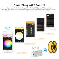 Zemismart Tuya Zigbee 3.0 Smart Strip Light Driver RGB RGBW LED Strip Controller DC12V APP Control Compatible with Smartthings