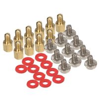 10 Pcs 6.5 Mm 6-32-M3 Komputer Golden Papan Induk Pengangkat Silver Sekrup Merah Mesin Cuci