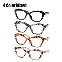 SOOLALA 4pcs Cat Eye Women Reading Glasses Okulary Ajurwedyjskie Eyeglass Presbyopic Reading Glasses 1.0 1.5 1.75 2.0 2.5 to 4.0