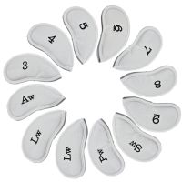 12Pcs/Set PU Golf Iron Head Covers Golf Club Headcover Waterproof 3-SW Universal Headcovers