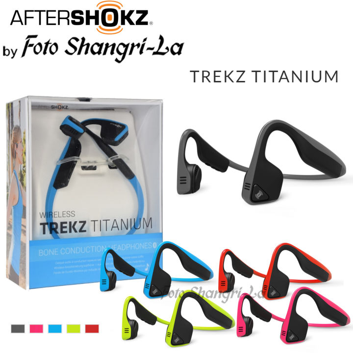 aftershokz trekz titanium wireless bone conduction headphones