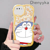 เคส Chenyyka สำหรับ A3s OPPO เคส C1 Realme A5 A12E สำหรับผู้ชายและผู้หญิงเคสเคสโทรศัพท์โปร่งใสคลื่นเนื้อครีมป้องกันกล้องกันกระแทกเคสซิลิโคนอ่อนชัดเจน