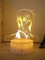 Black butler sebastian michaelis 3d led lamp for bedroom manga night lights anime action figure birthday gift lampara de noche