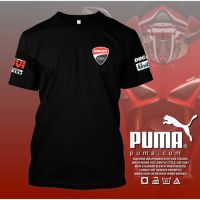 เสื้อยืดแขนสั้นคอกลมDucati Corse Crossover Puma Edition Motorsports เสื้อยืดคอกลม ผ้าฝ้าย สีดํา สไตล์เอเชียCotton 100%