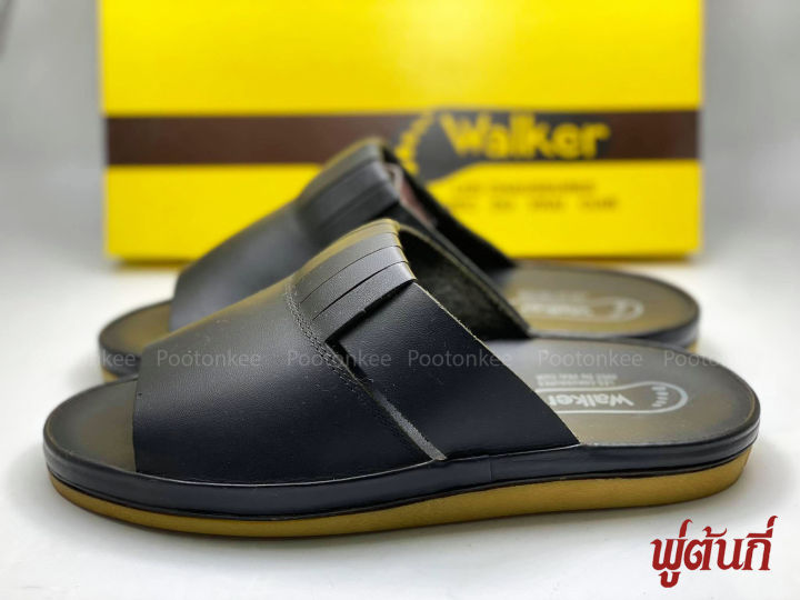 walker-รองเท้าแตะหนังแท้-วอร์คเกอร์-พื้นยางดิบ-พื้นนุ่ม-หนังแท้-รุ่น-ds002-สีดำ-น้ำตาล-เขียว-ไซส์-39-46