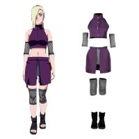 ญี่ปุ่นอะนิเมะ YAMANAKA INO ชุดคอสเพลย์ผู้หญิง YAMANAKA INO นินจาชุดทั้งชุด Halloween Carnival เครื่องประดับชุด