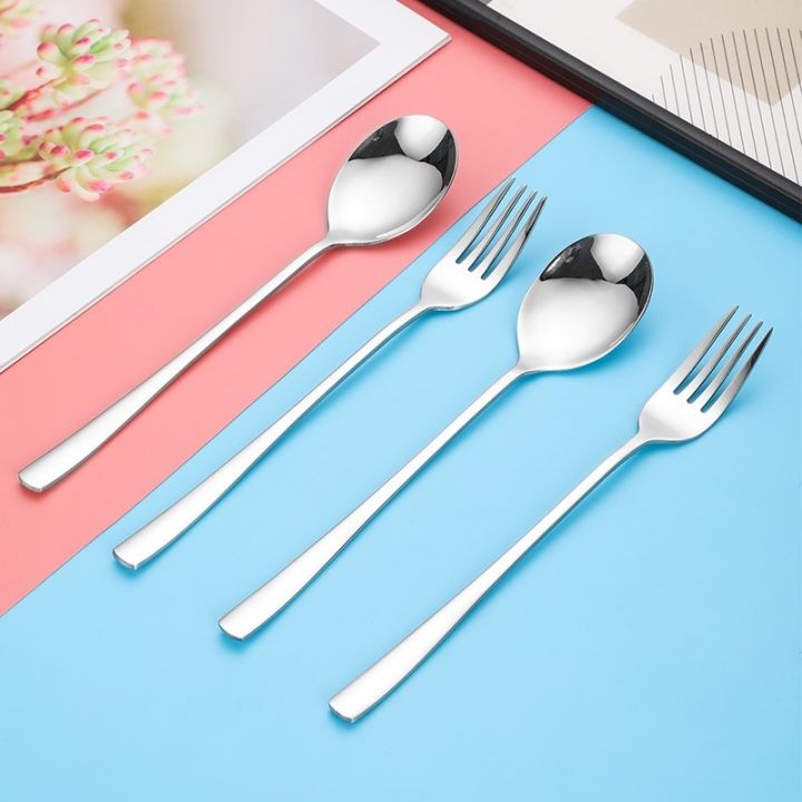 korean-style-304-stainless-steel-silver-spoon-silver-fork-silver-tableware