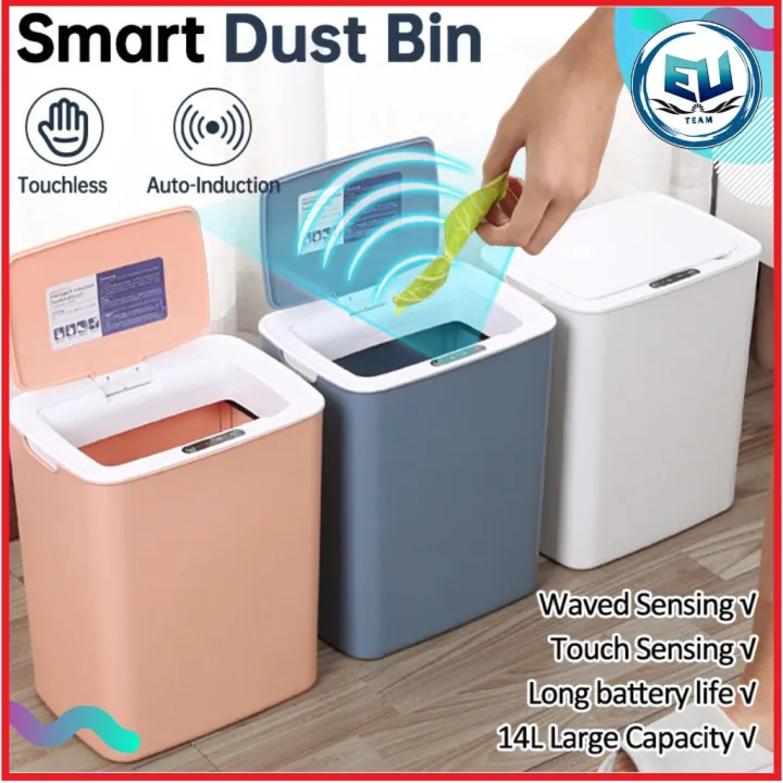 ⭐Touchless Sensor Trash Can 15 L/3.7 Gallon Capacity DUST BIN with Lid