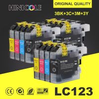 HINICOLE เข้ากันได้ LC121 LC 123ตลับหมึก LC123สำหรับ Brother DCP-J552DW DCP-J752DW MFC-J470DW MFC-J650DW เครื่องพิมพ์อิงค์เจ็ท