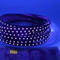 【☑Fast Delivery☑】 na07037036036666 แถบไฟ Led ยูวี3528 5050 Smd Uv Night อัลตราไวโอเลต395-405nm แสงเรือกันน้ำไฟแบล็กไลต์ Led 5M