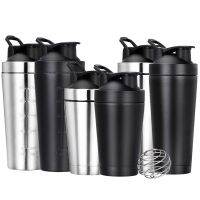 Original The new 304 Stainless Steel Shaker Cup Fitness Cup Sports Portable Milkshake with Graduation Protein Powder Single Double Layer Stainless Steel