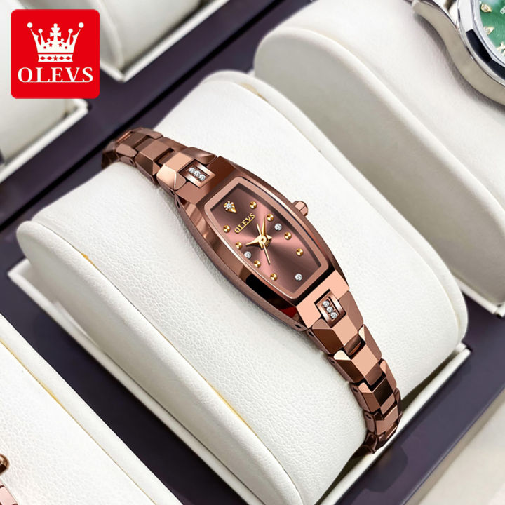 olevs-luxury-tungsten-steel-strap-lady-watch-fashion-square-water-proof-watch