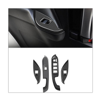 For Voxy 2022 Car Window Glass Lift Switch Button Panel Cover Trim Sticker ABS Carbon Fiber Door Armrest RHD