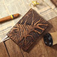 ✈✑ Magic Notebook Creative Hard Cover Diary Book A5 Vintage Handcraft Leather Embossed Fashion Notebook Travel Journal