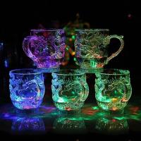 LED Flashing Color Change Water Activated Light Up Dragon Beer Whisky Cup Mug Cocktail Halloween Wedding Eye Catching LED Flash