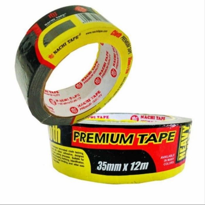 Lakban Plakban Isolasi Nachi Kain Hitam Cloth Tape Inch Mm