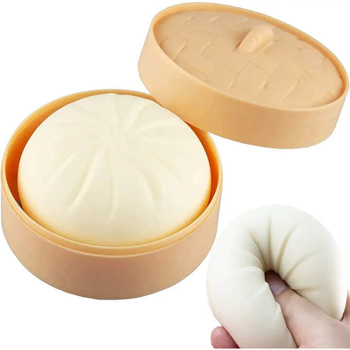 RL Sensory Stress Relief Simulation Steamed Stuffed Bun Squishies ...