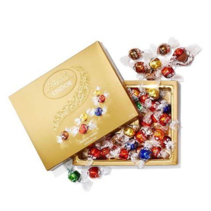 Hot Lindt Lindor Tbox Assorted Flavor Swiss Chocolate Truffles 168g