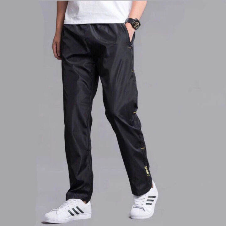 mens-sweatpant-trousers-spring-plus-velvet-warm-pants-quick-drying-loose-straight-summer-wear-resistant-waterproof-pants