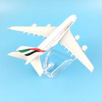 เครื่องบิน A380เครื่องบินจำลองโลหะผสม16 Cm ของขวัญของเล่นคริสต์มาสจำลองแบบโมเดลเครื่องบินเครื่องบินของสายการบินเอมิเรตส์ชุดการก่อสร้างเครื่องบินสำหรับเด็ก